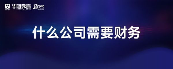 什么公司需要财务